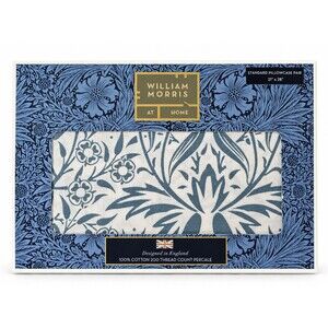 William Morris Tonal Bourne Pillowcases Standard Sea Blue Percale 21x28 Set of 2